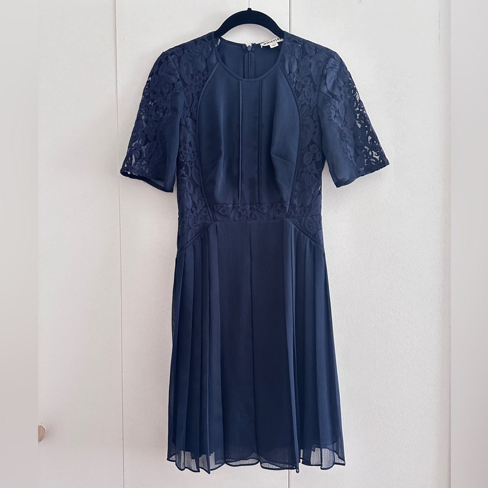 Whistles Navy Lace Dress